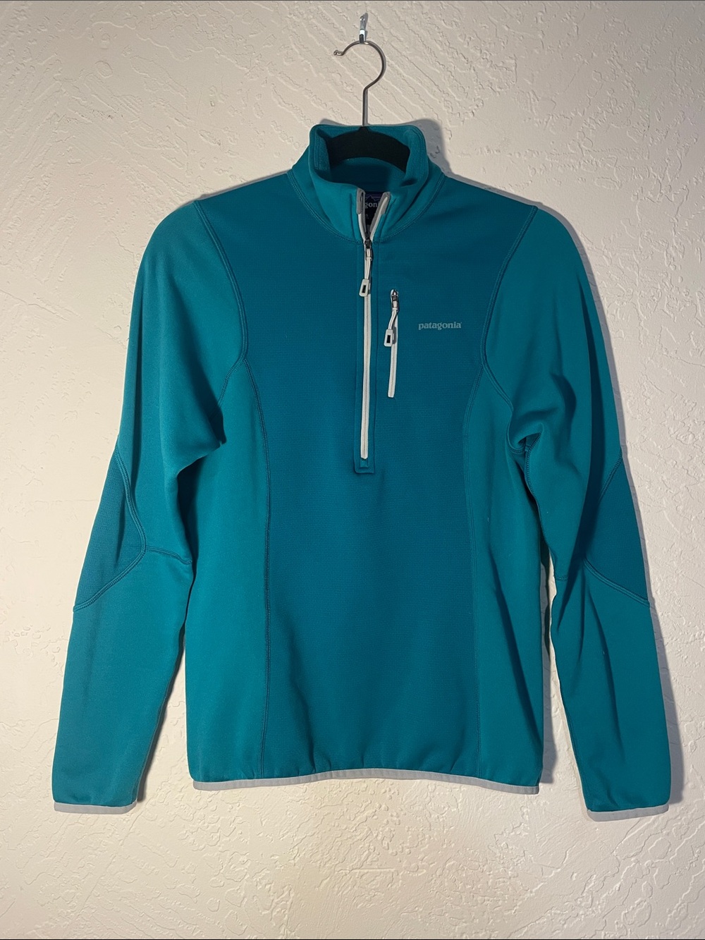 Patagonia Womens Teal Half-Zip Fleece Pullover Size S